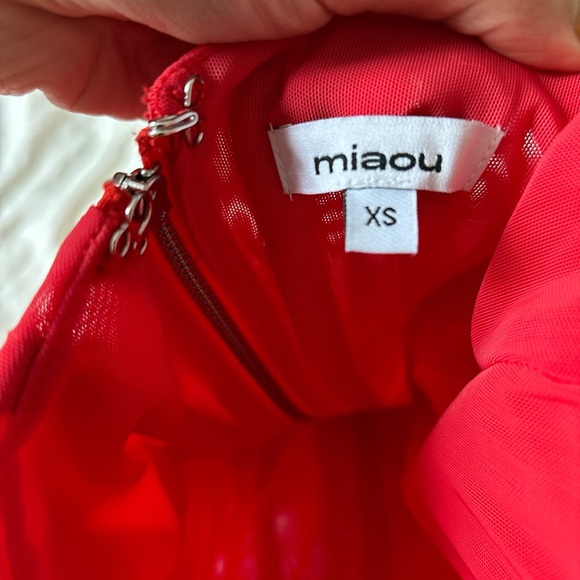 Miaou Libra Mesh Corset in Red - Picture 2 of 4